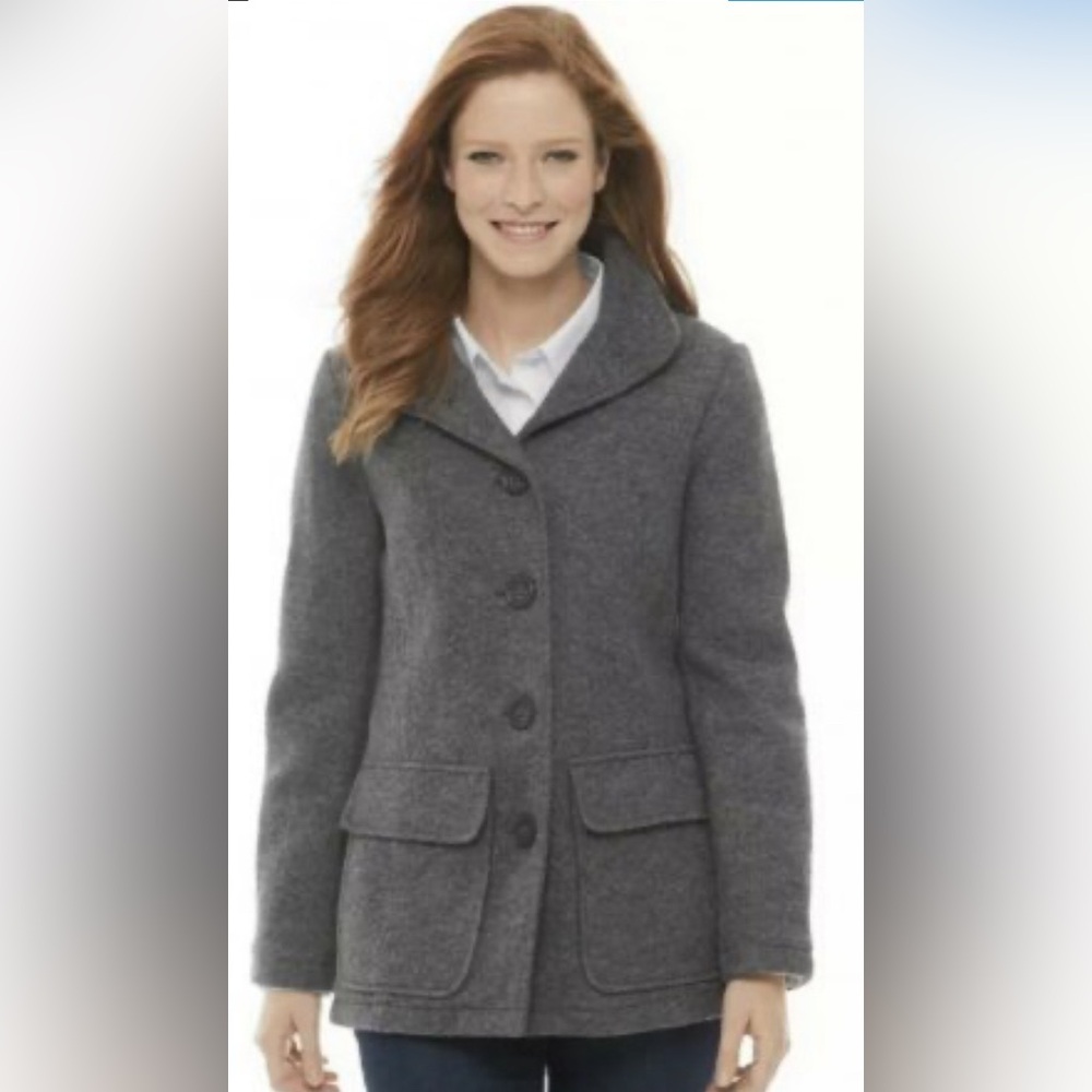 L.L. Bean Gray Women's Pea Coat